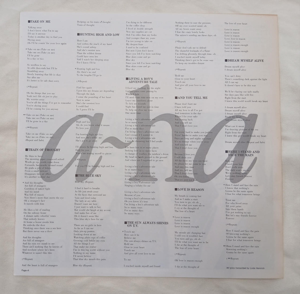 Warner Pioneer Record: Hunting High and Low