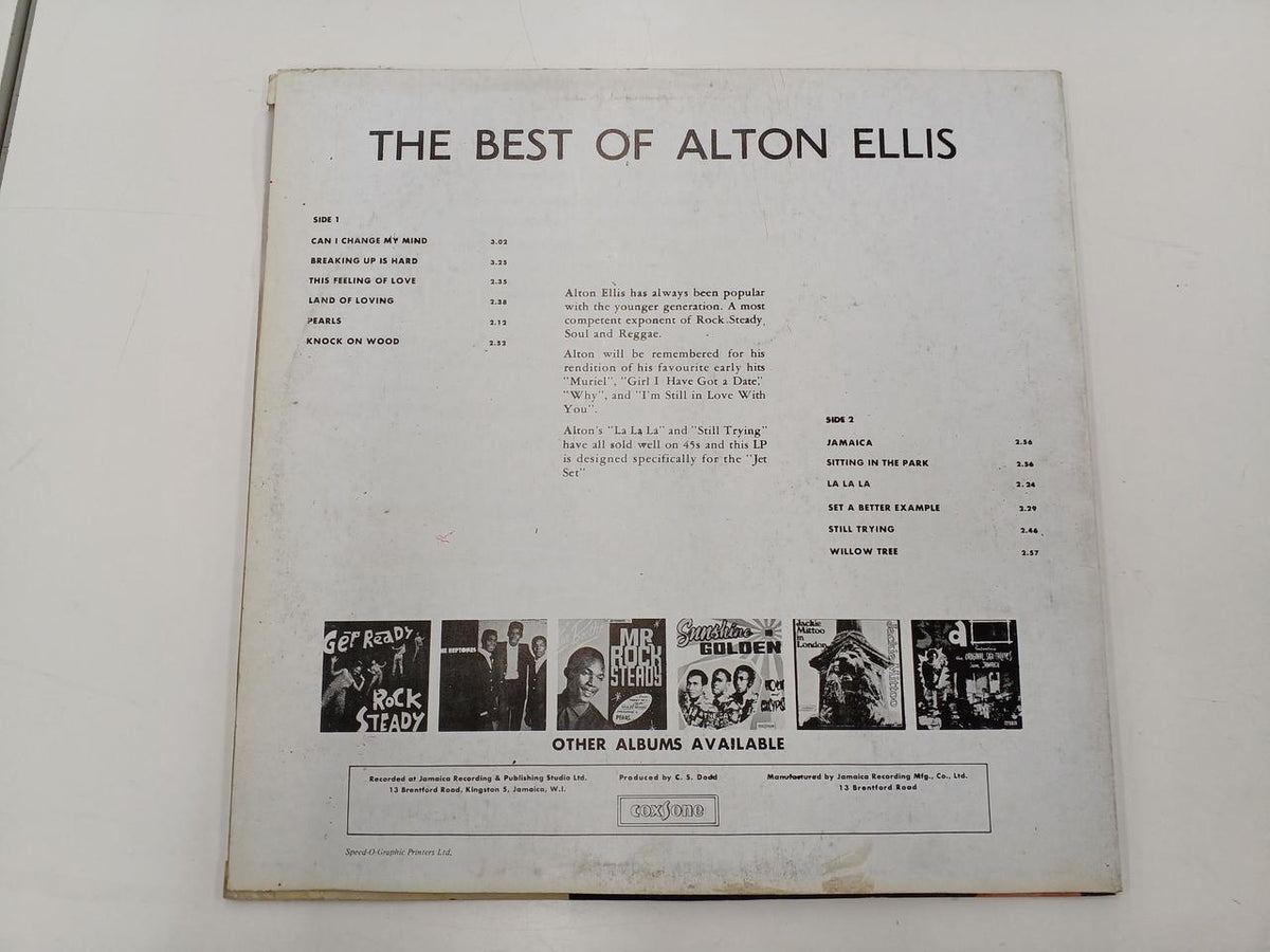 COXSONE LP THE BEST OF ALTON ELLIS