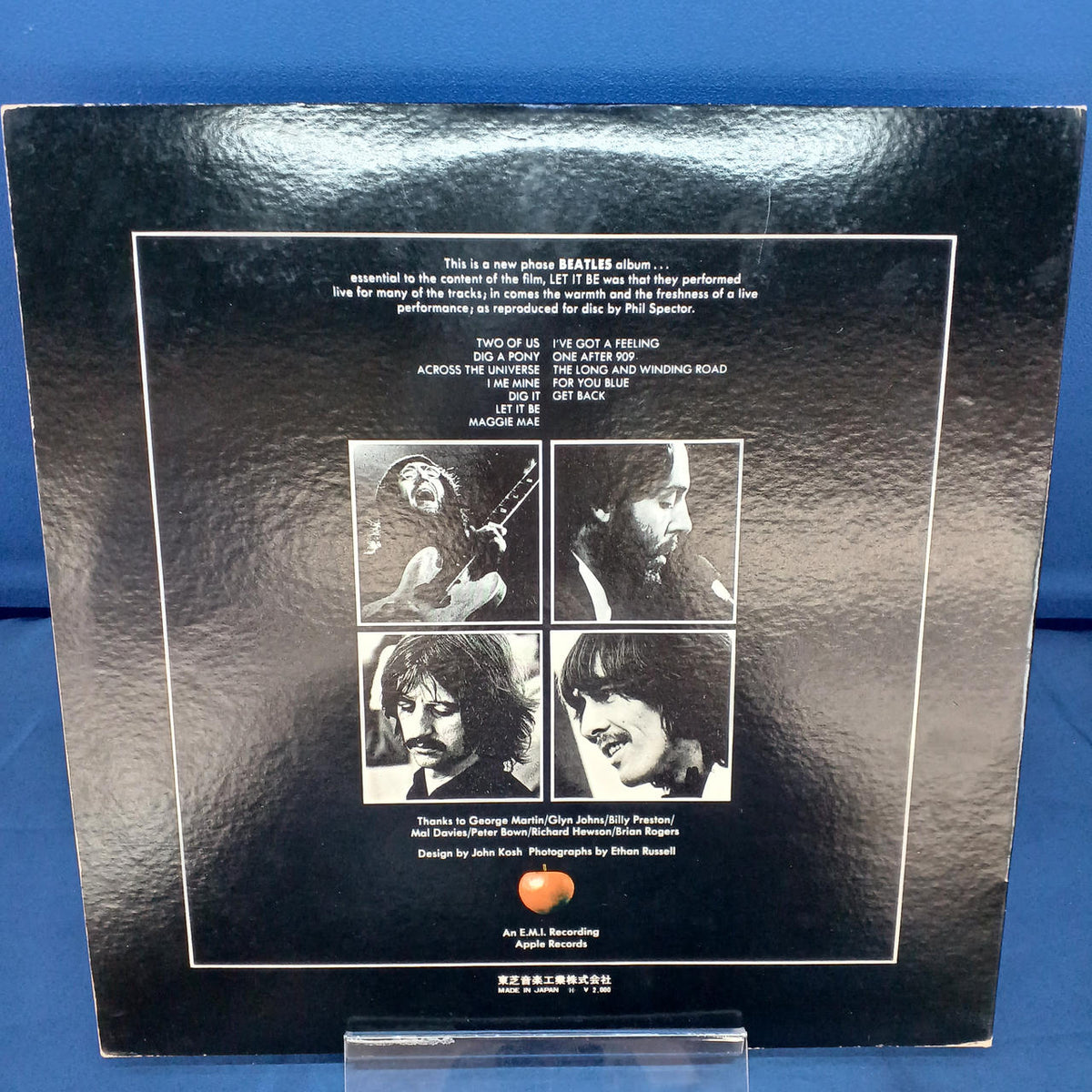 Toshiba Musical Industries, Ltd. LP Record AP-80189 / The Beatles Let It