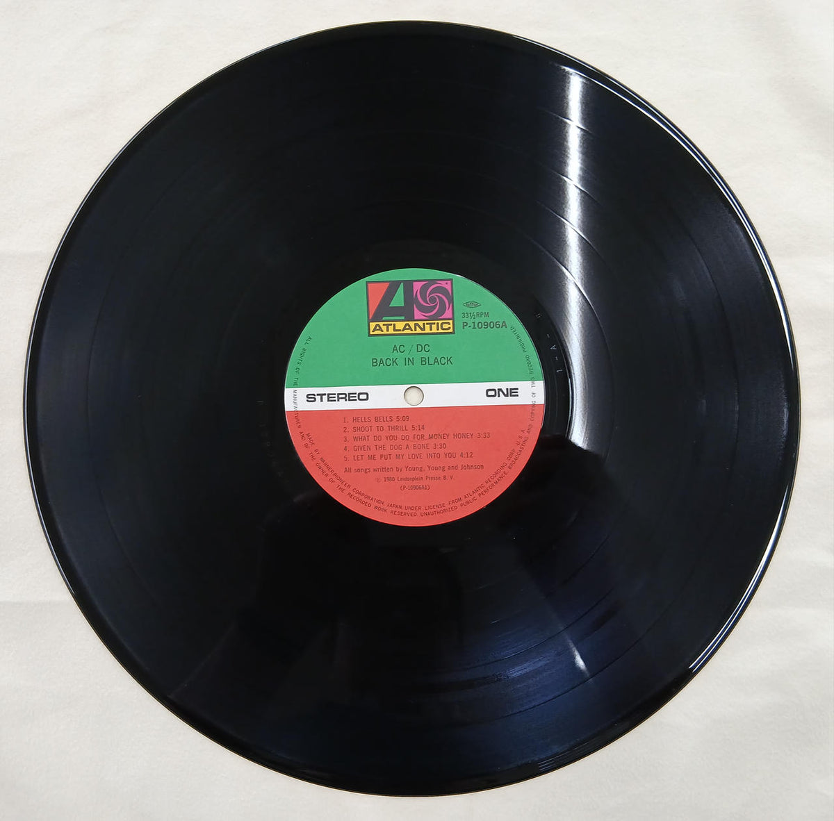 Warner Pioneer Record: Back in Black