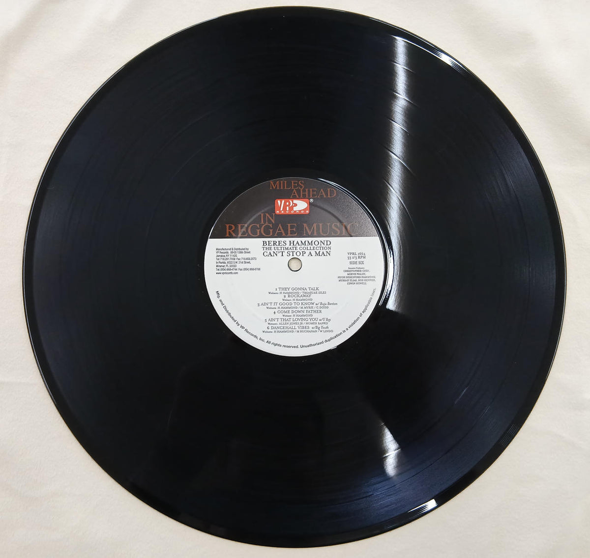 VP RECORDS Record CAN'T STOP A MAN