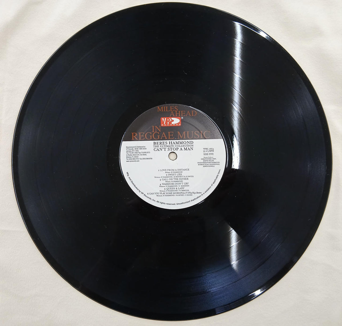 VP RECORDS Record CAN'T STOP A MAN
