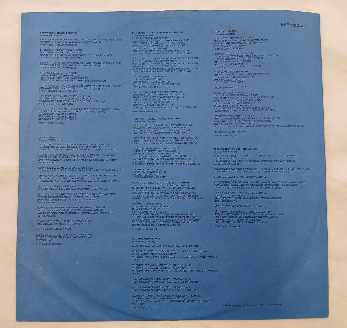 Toshiba EMI Record: The Beatles 1967~1970