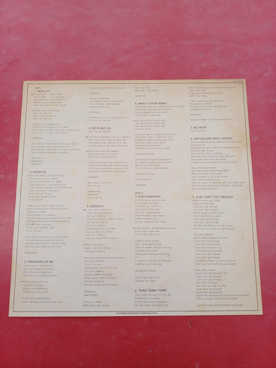 Warner Pioneer Western Music SPEAK&SPELL/DEPECHE MODE
