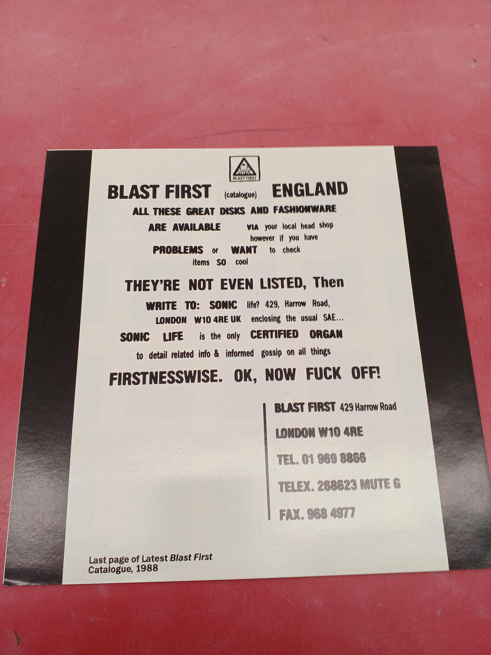 BLAST FIRST Western Music: Hedeck / Big Black