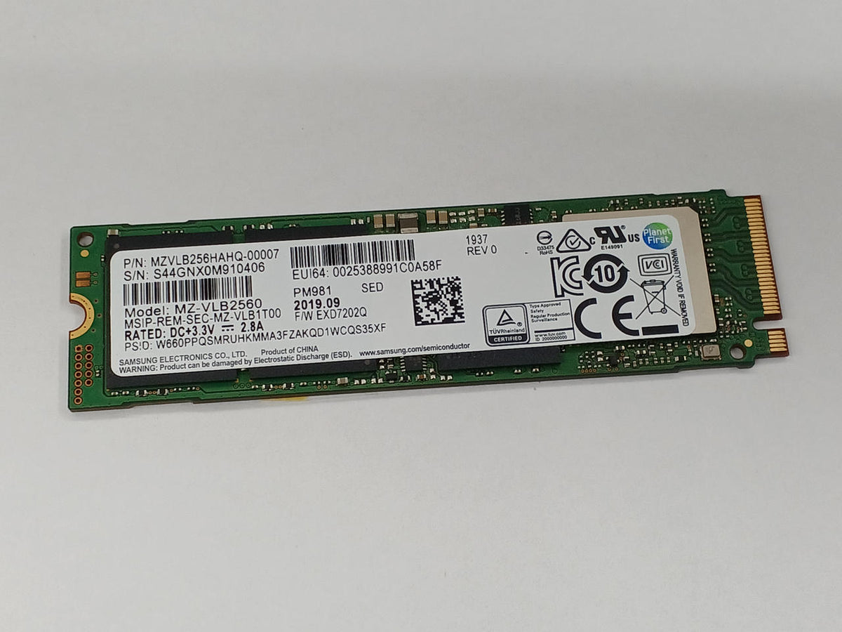 SAMSUNG NVME M.2 SSD 256GB MZVLB256HAHQ-00007