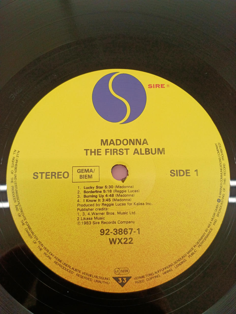 Sire Records Western Music Madonna / THE FIRST ALBUM