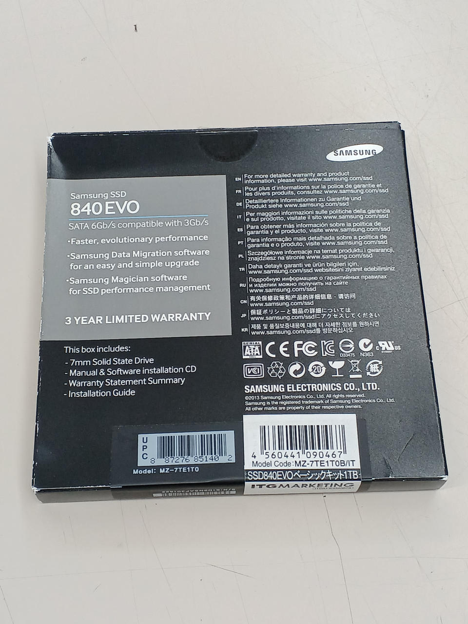 SAMSUNG SSD 1TB MZ-7TE1T0B/IT