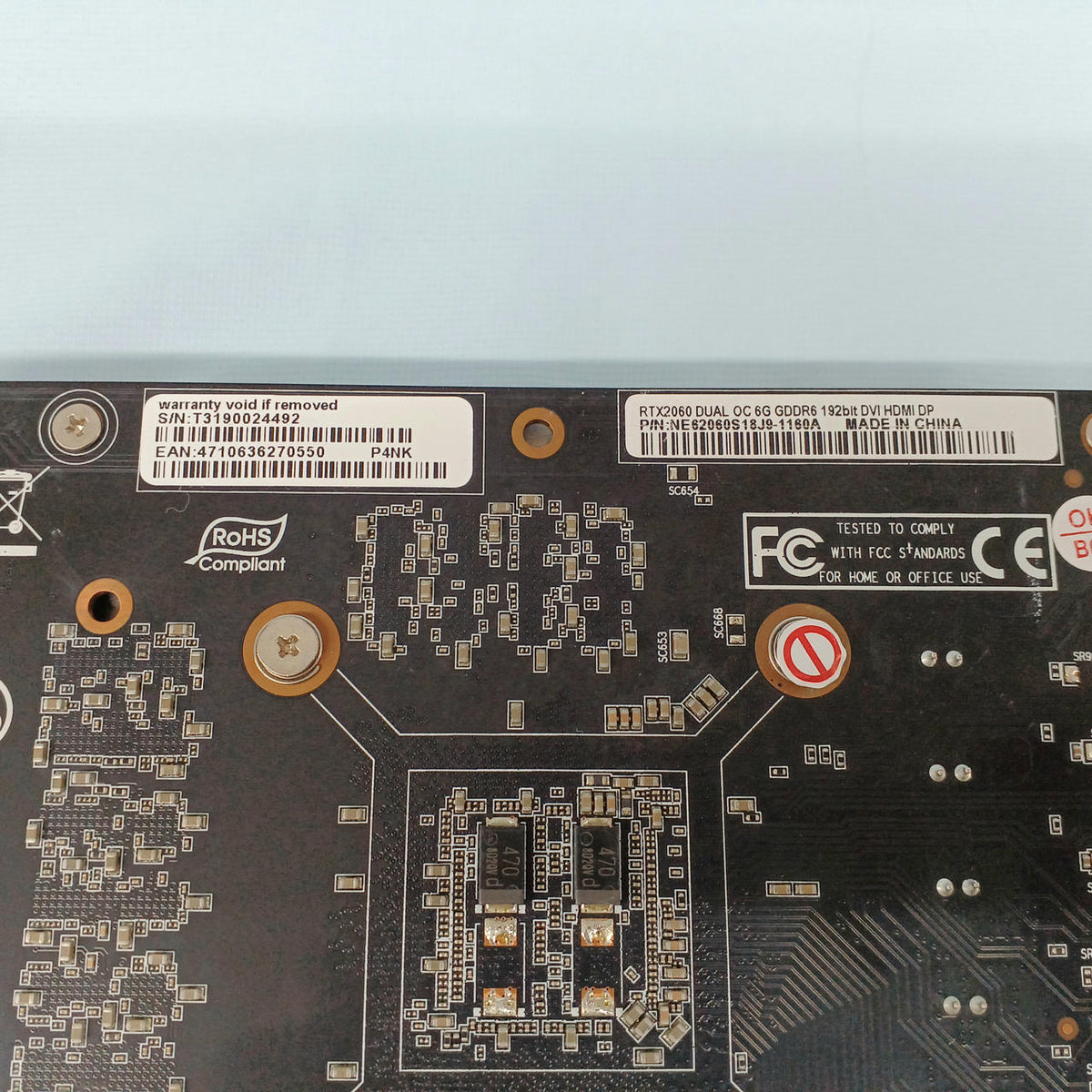PALIT Graphics Card RTX2060 6GB DUAL OC
