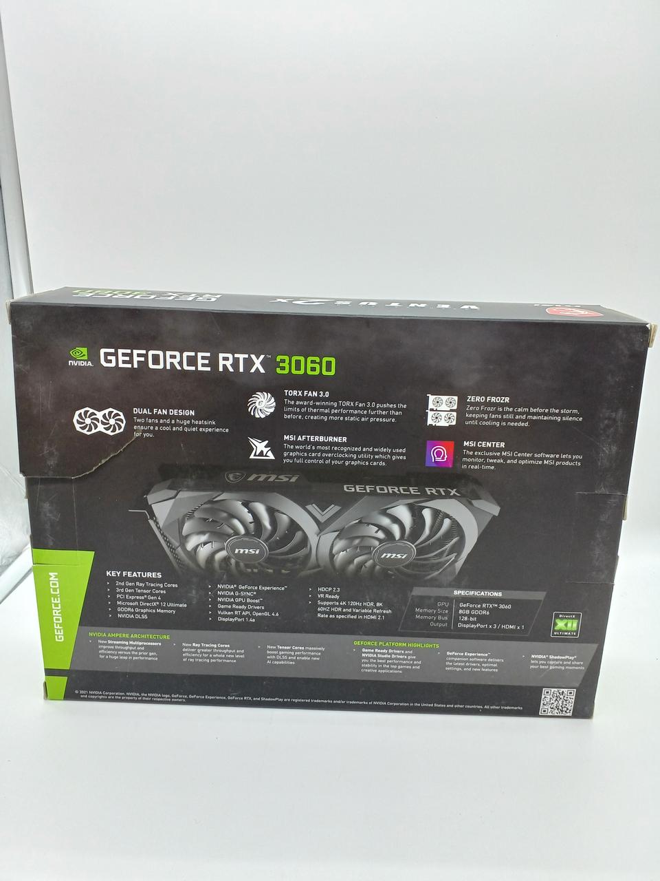 MSI Graphics Board: GEFORCE RTX 3060 VENTUS 2X 8G