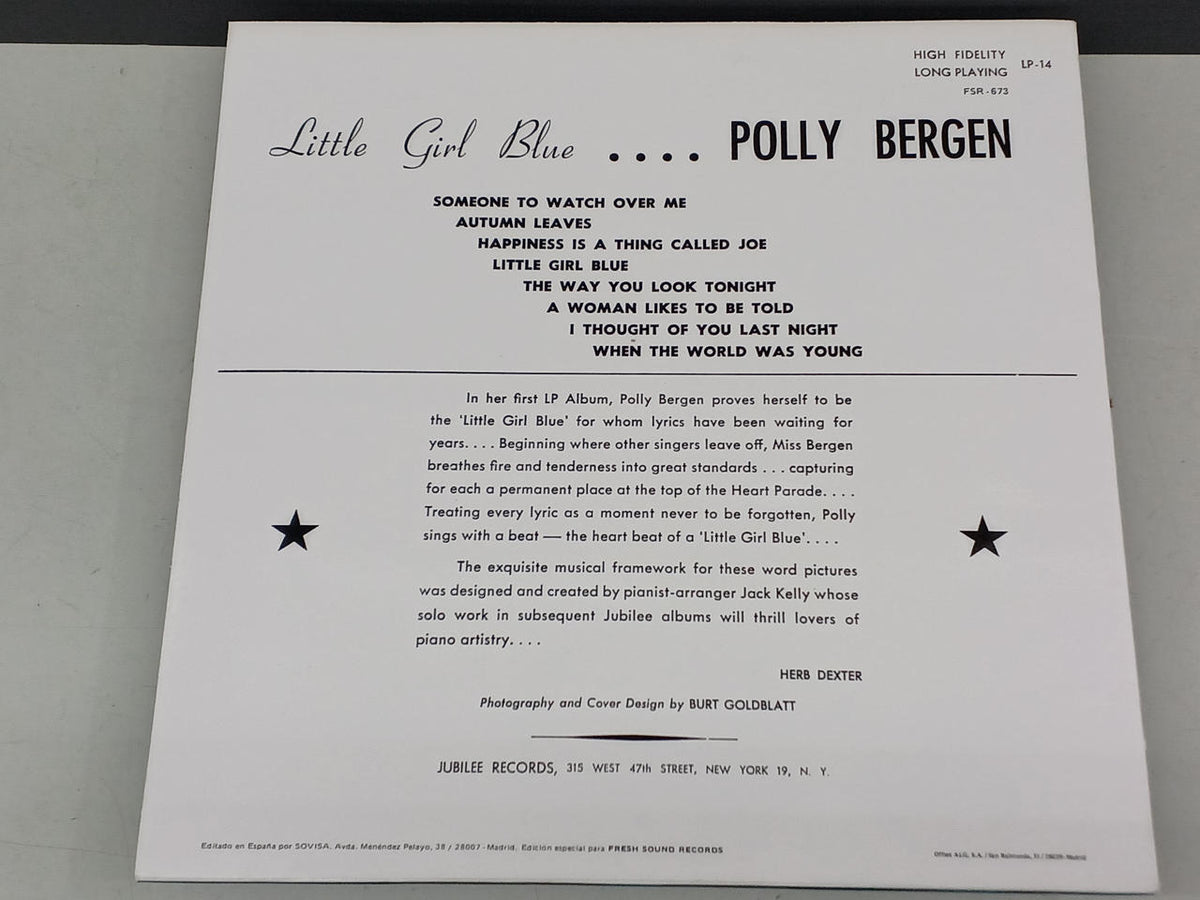 FRESH SOUND RECORDS JAZZ・VOCAL POLLYBERGEN/LITTLEGIRLBLUE