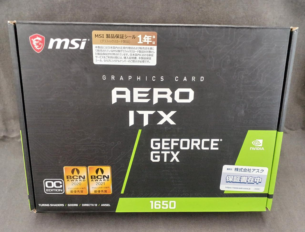 NVIDIA Graphics Board GTX1650 D6 AERO ITX J OC