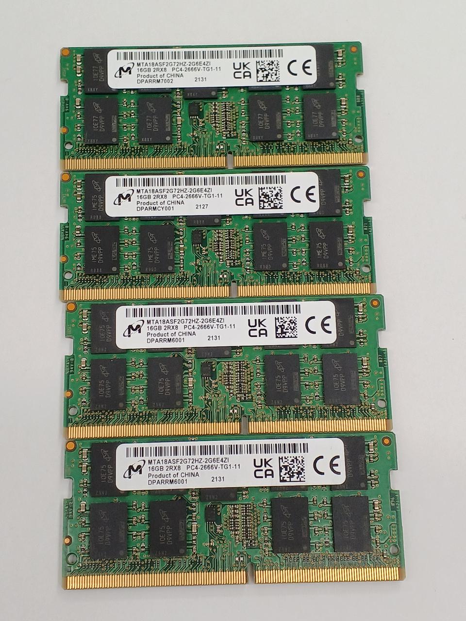 MICRON DDR4 (PC4-2666V/PC4-2130) 8GB 4 chips MTA18ASF2G72HZ-2G6E4ZI
