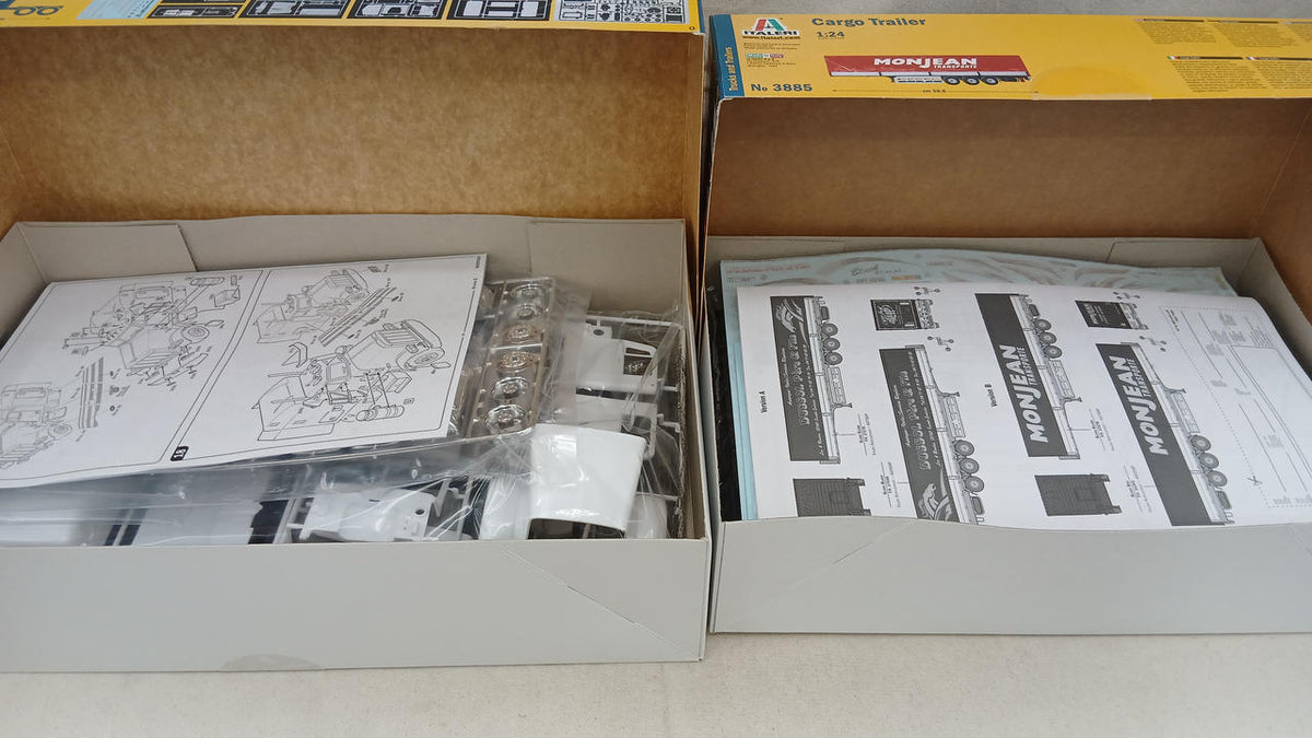 ITALERI Trailer Head & Cargo Trailer Set 1/24