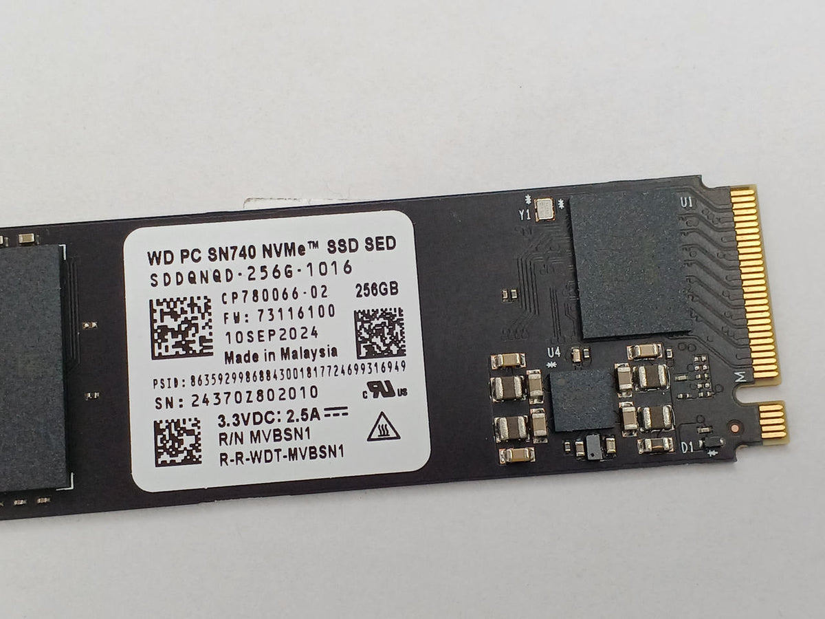 WESTERN DIGITAL M.2 NVME SSD 256GB SN740 (M.2 2280)