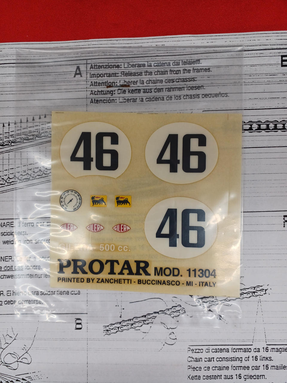 plotter Moto Gilera 500CC 4-cylinder 11341