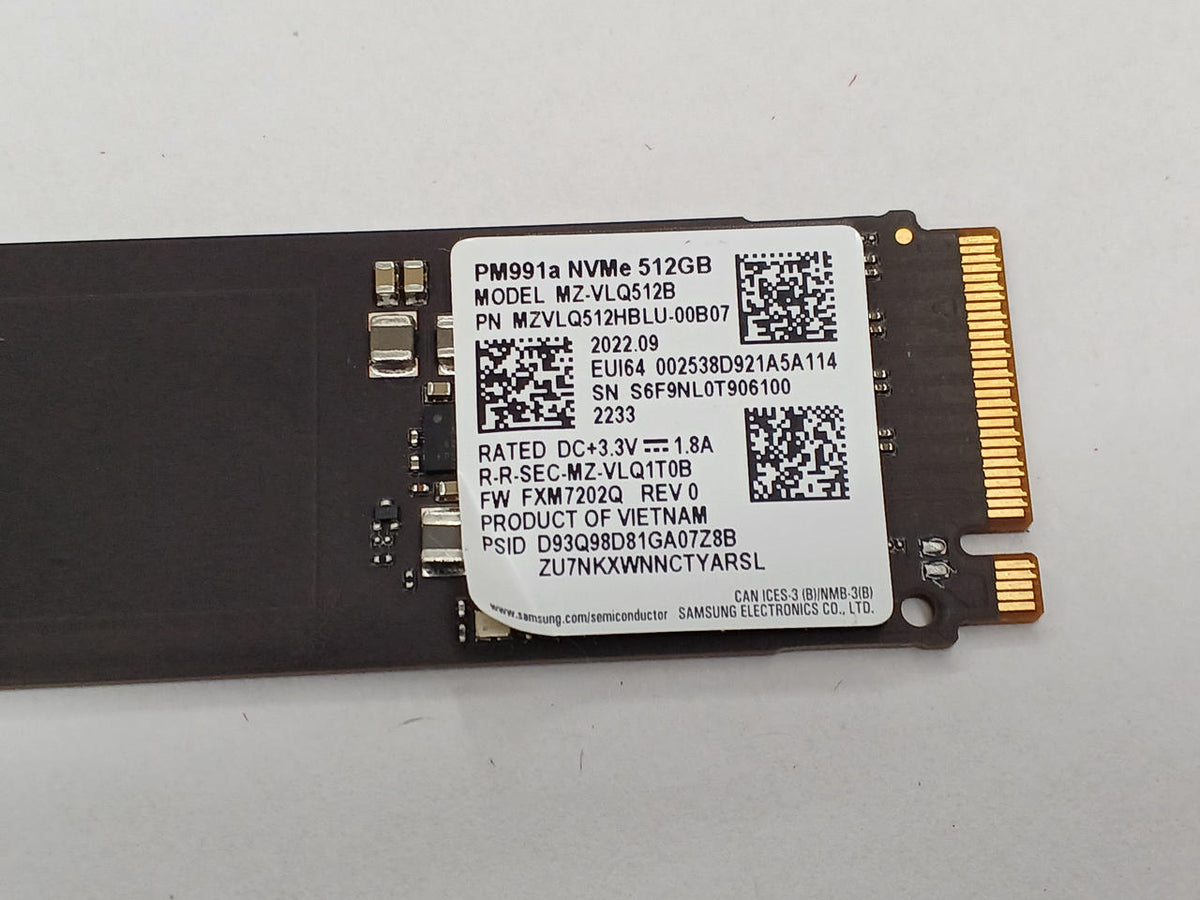 SAMSUNG M.2 SSD MVNE 512GB MZ-VLQ512B(PM991A)