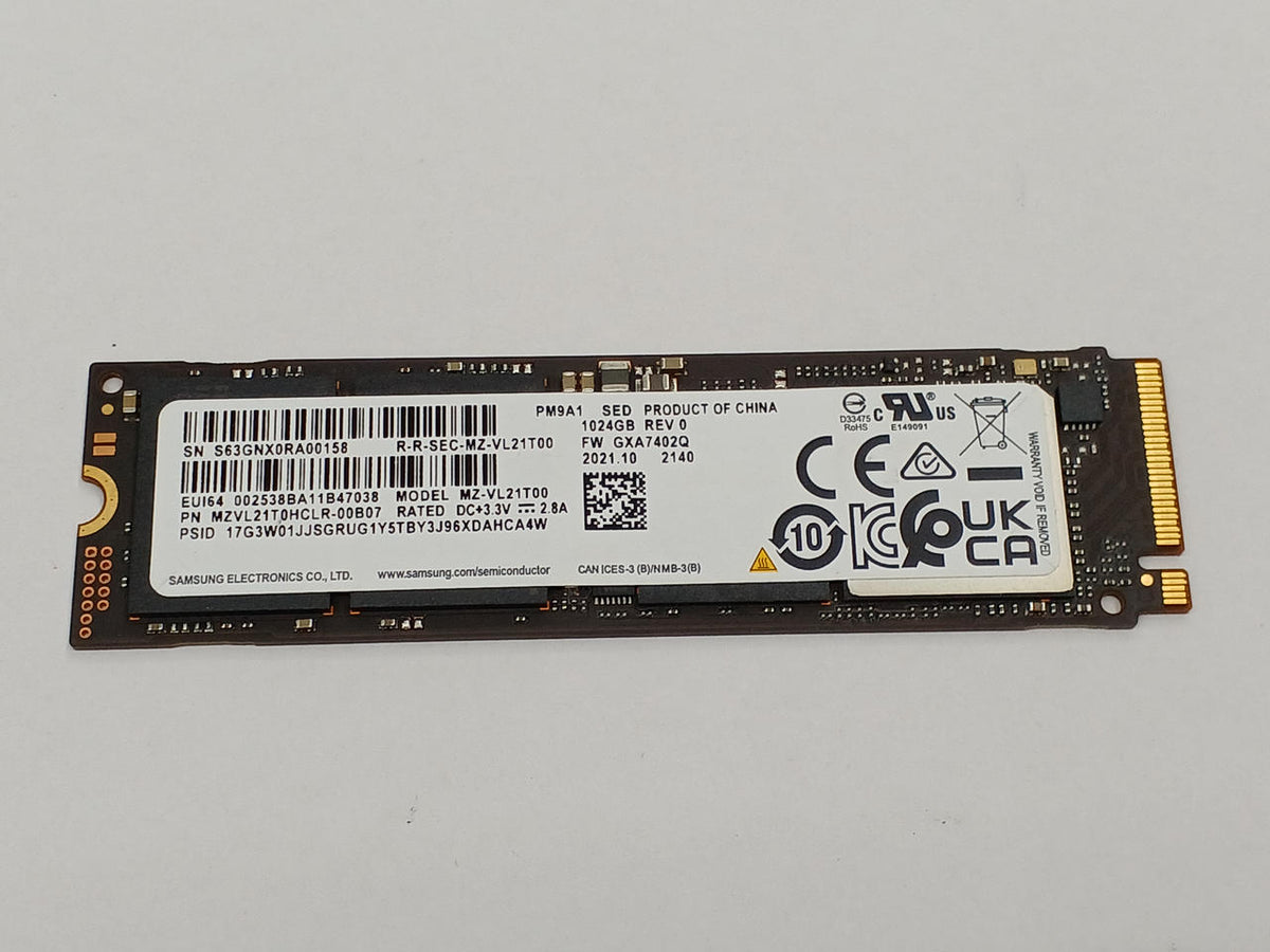 SAMSUNG M.2 NVME 2280 1TB MZ-VL21T00