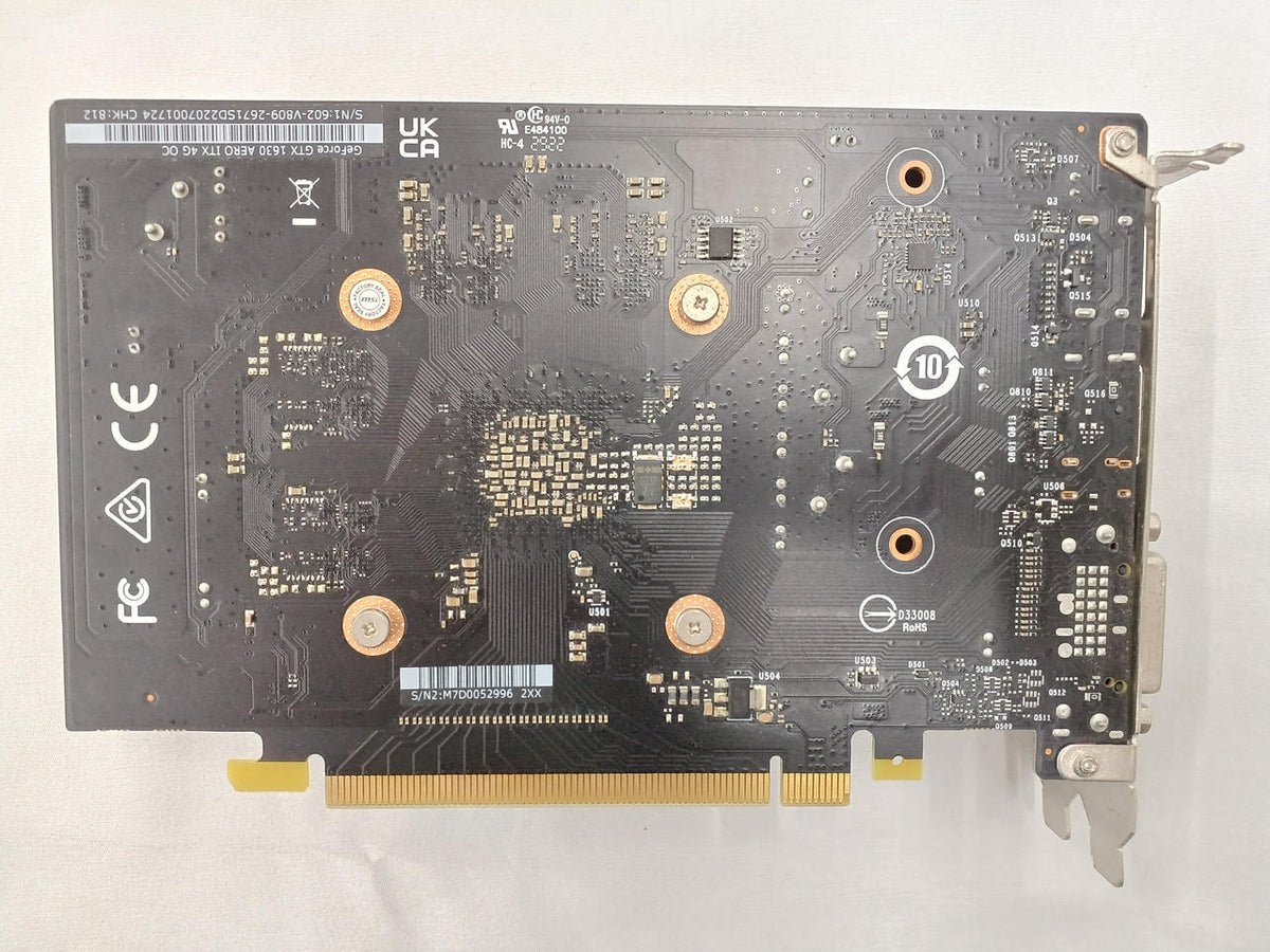 MSI Graphics Board: GEFORCE GTX 1630 AERO 4G OC