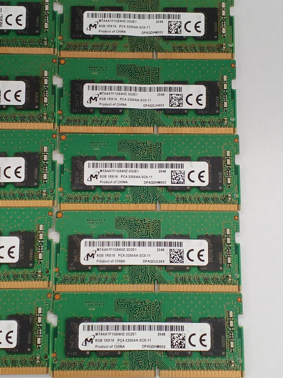 MICRON DDR4/8GB for Notebook 10-Piece Set MTA4ATF1G64HZ