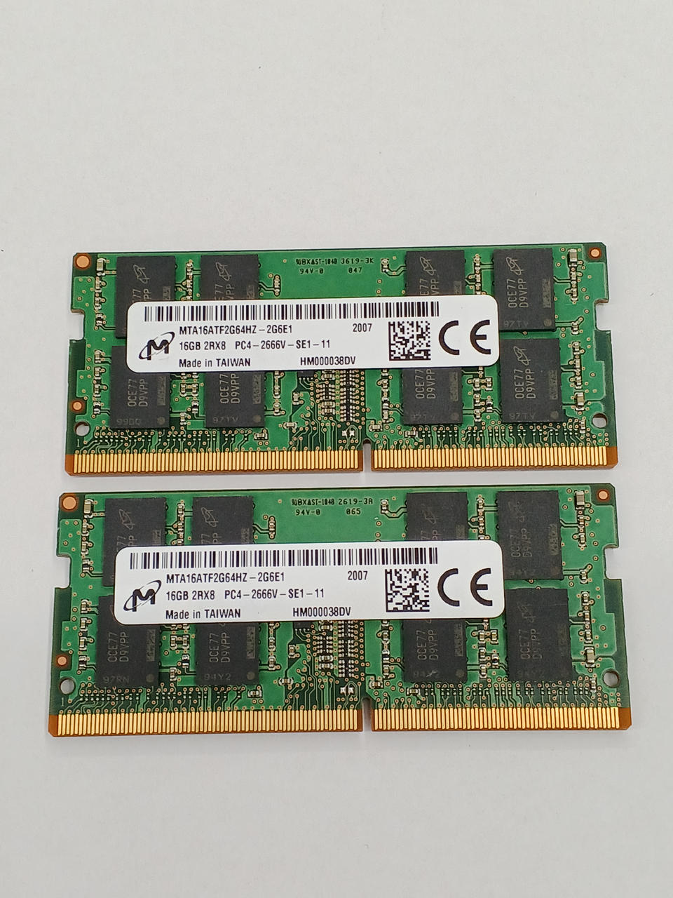 MICRON 2 16GB sticks (PC4-21300/DDR4-2666V) MTA16ATF2G64HZ-2G6E1