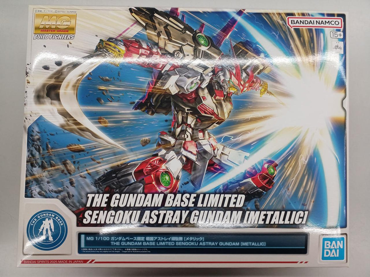 BANDAI Gundam Build Fighters MG Gundam Base Limited Sengoku Astray Gundamu Metallic - Banzai Thrifting | BanzaiHobby
