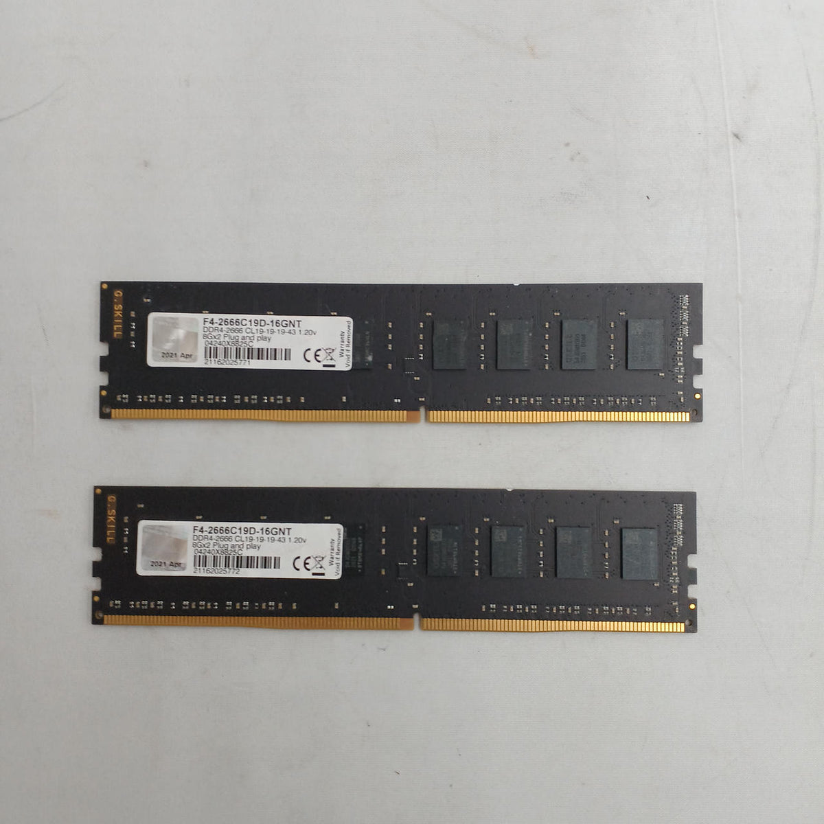 G.SKILL DDR4 Memory DDR4-2666 8GB x2 - Banzai Thrifting | BanzaiHobby