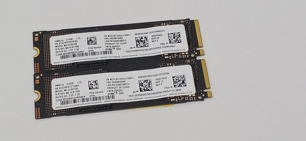 SAMSUNG M.2 NVME 512GB 2-Piece Set MZ-VL8512B (PM9C1A 512GB) - Banzai Thrifting | BanzaiHobby