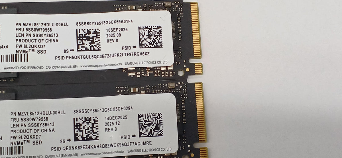 SAMSUNG M.2 NVME 512GB 2-Piece Set MZ-VL8512B (PM9C1A 512GB) - Banzai Thrifting | BanzaiHobby