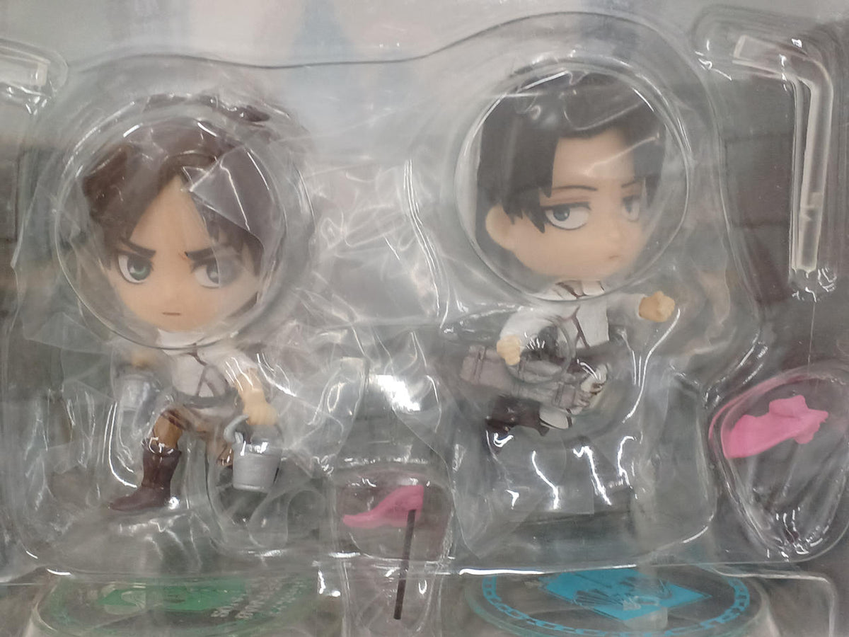 BANPRESTO Cleaning Corporal & Eren Chibikyun Characters Ichiban Kuji Attack on Titan ~Fly! Survey Corps!! ~ - Banzai Thrifting | BanzaiHobby