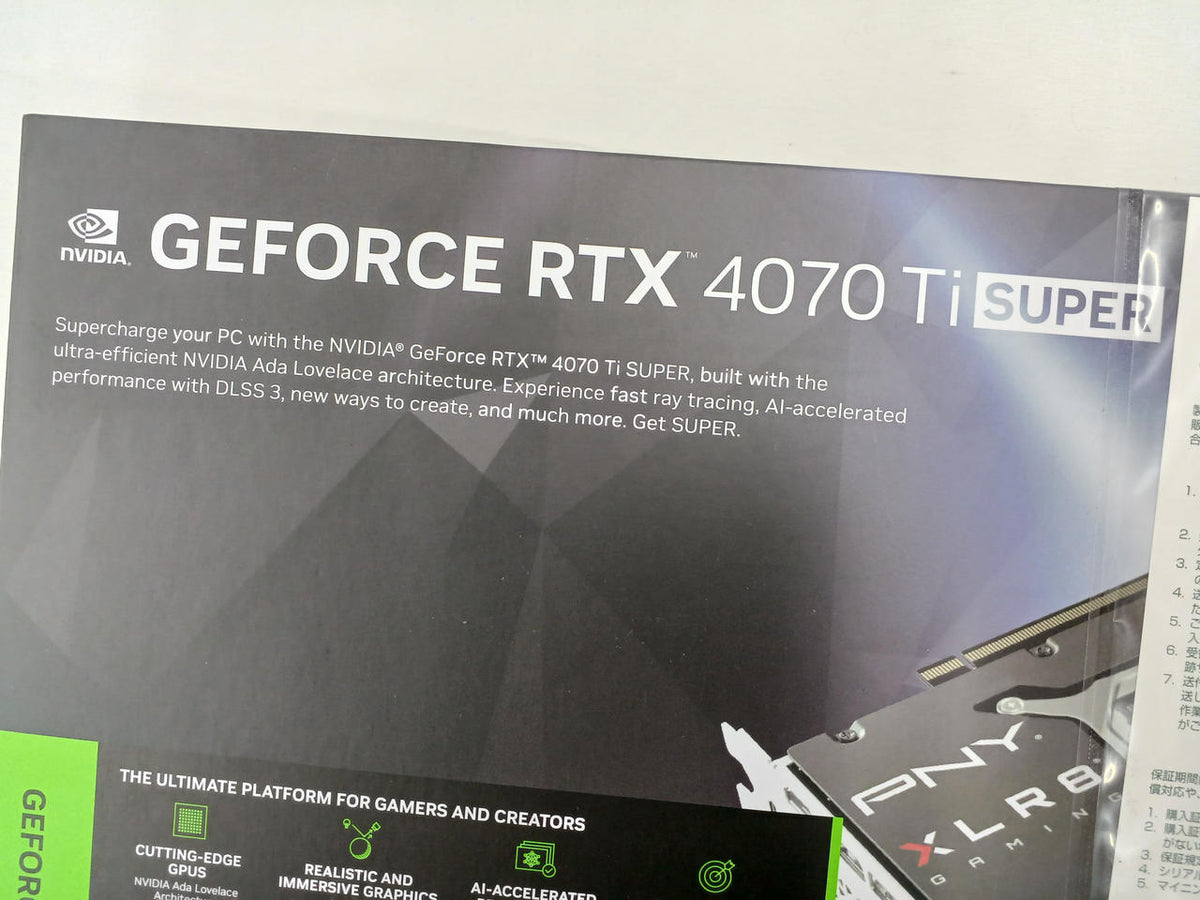 PNY Graphics Board: GEFORCE RTX 4070TI SUPER - Banzai Thrifting | BanzaiHobby
