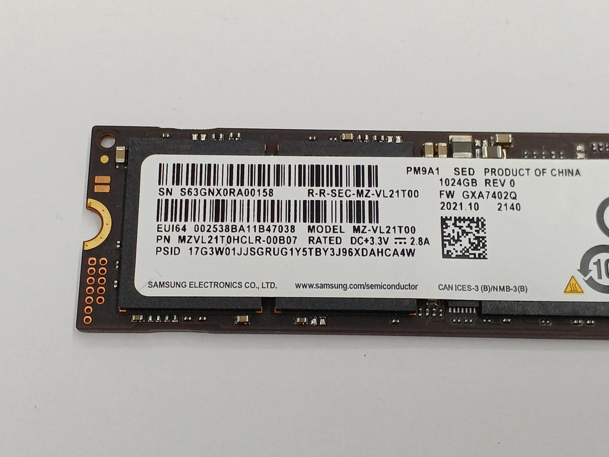 SAMSUNG M.2 NVME SSD 1TB MZVL201T0HVLR-00B07 (PM9A1) - Banzai Thrifting | BanzaiHobby