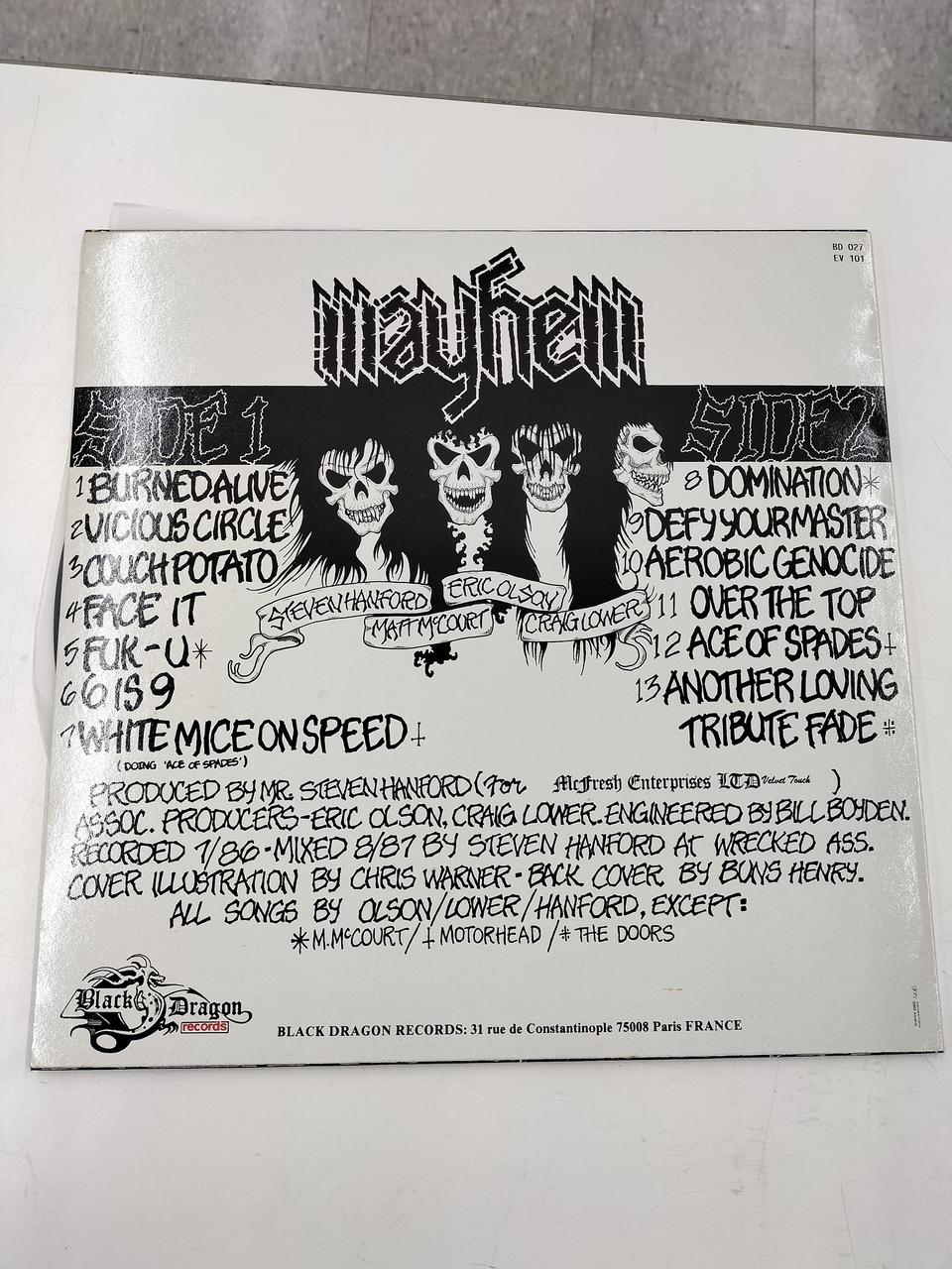 MAYHEM Record: BURNED ALIVE