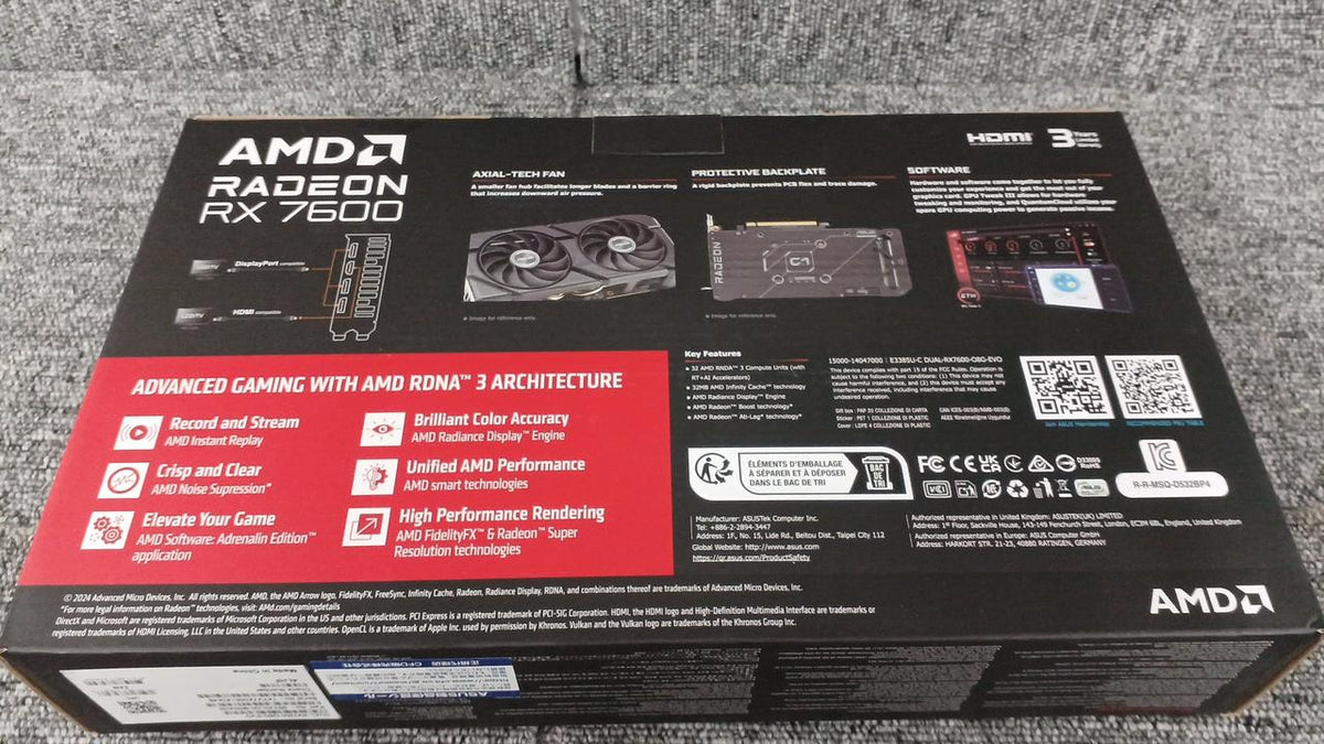 ASUS Unopened Graphics Card RADEON RX7600