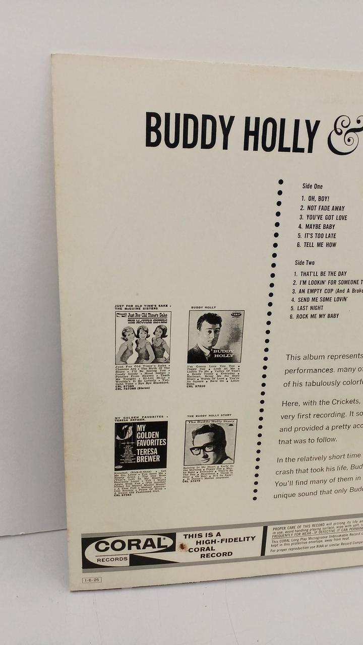 CORAL BUDDY HOLLY AND THE CRICKETS CRL 57405