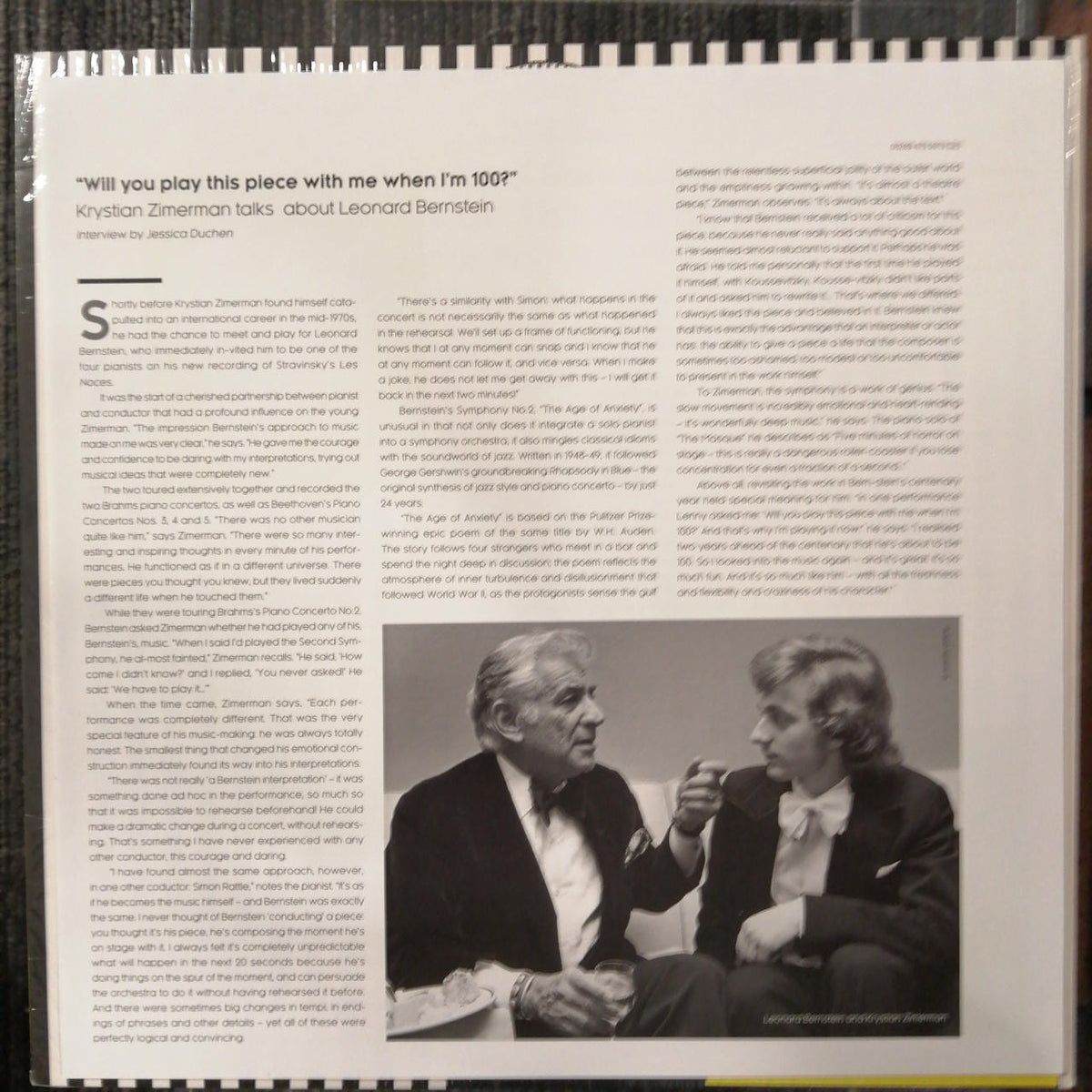 DEUTSCHE GRAMMOPHON SYMPHONY NO.2 "THE AGE OF ANXI LEONARD BERNSTEIN