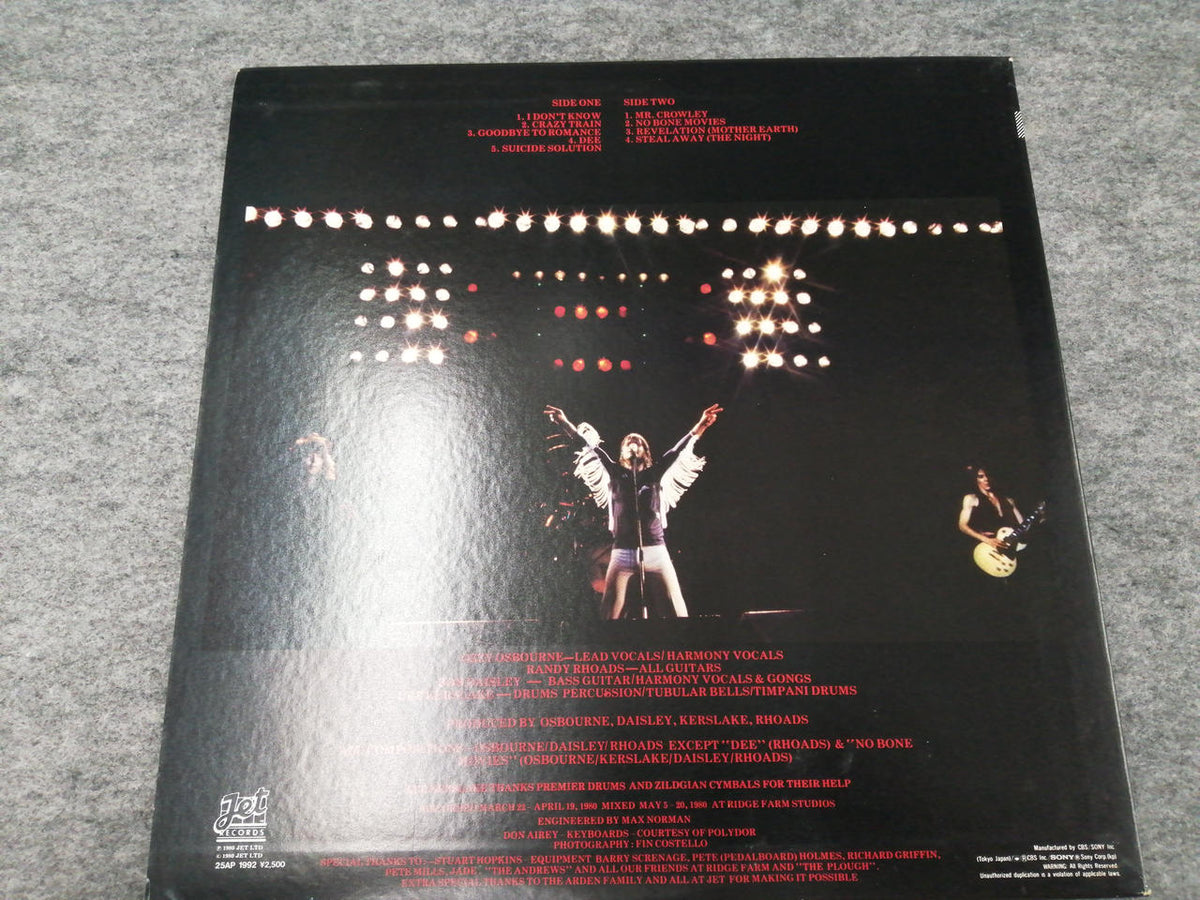 JET RECORDS OZZY OSBOURNE BLIZZRAD OF OZZ