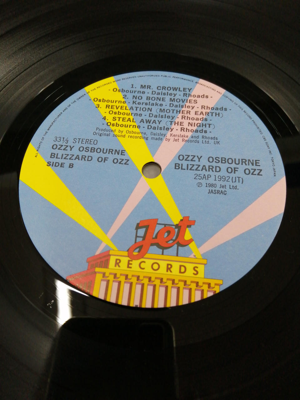 JET RECORDS OZZY OSBOURNE BLIZZRAD OF OZZ