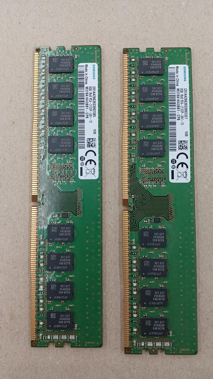 SAMSUNG 16GB(8GB x2) DDR4-2133 M378A1K43BB1-CPB
