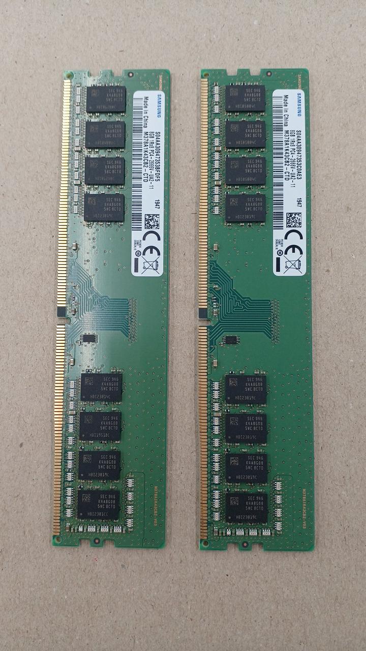 SAMSUNG 16GB(8GB x2) DDR4-2666 M378A1K43CB2-CTD