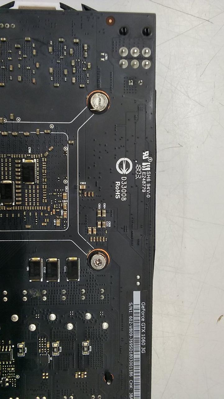 MSI Graphics Card: GEFORCE GTX1060 3GB