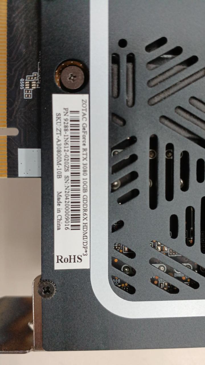 ZOTAC Graphics Card: RTX 3080 10GB GDDR6X