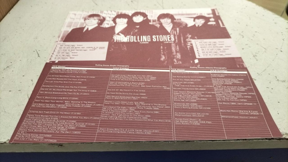 London Records THE ROLLING STONES FLOWERS L20P1039