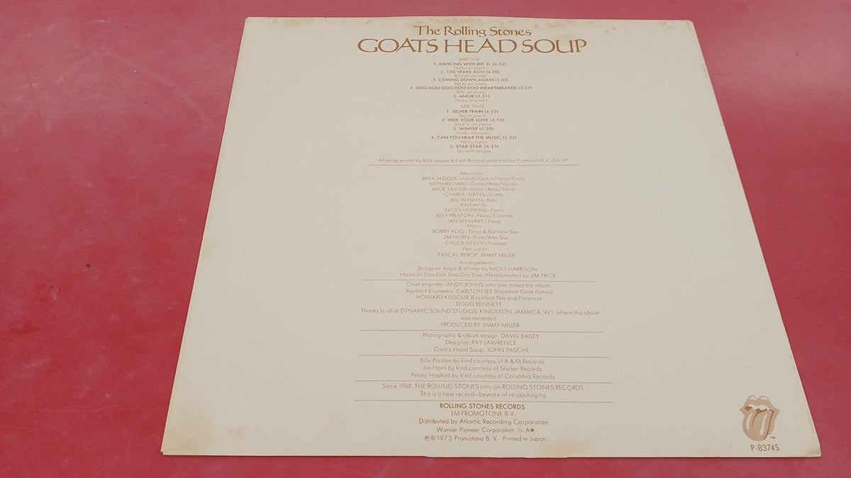Warner Pioneer Western Music Rolling Stones / Goat's Head Soup