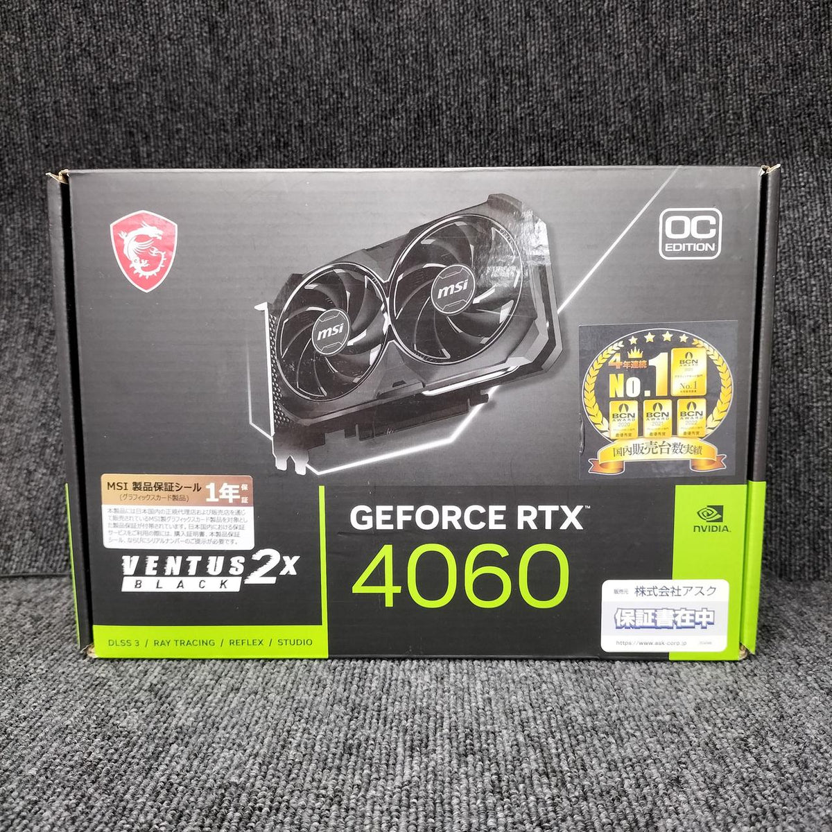 MSI RTX 4060 VENTUS 2X BLACK 8G OC RTX 4060 VENTUS 2X BLACK 8G OC