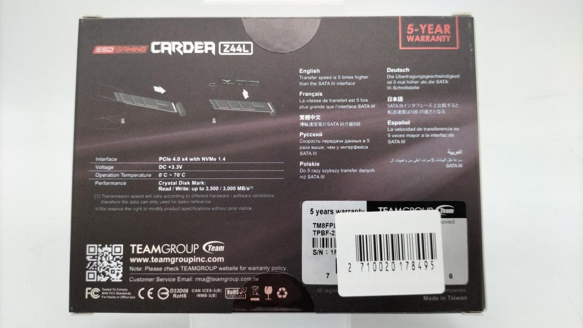 T-FORCE M.2 SSD Z44L