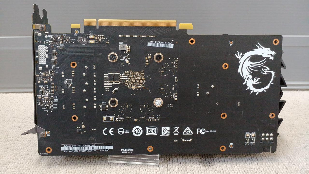 MSI Graphics Board: GEFORCE GTX 1650GAMING X4G