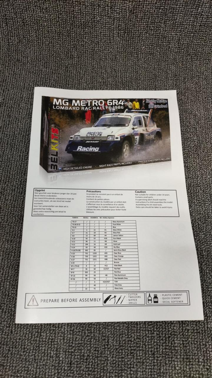 BELKITS 1/24 MG Metro 6R4 BEL-016