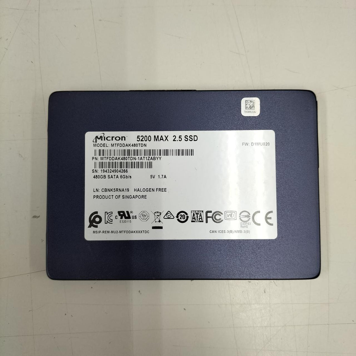 MICRON SSD MTFDDAK480TDN