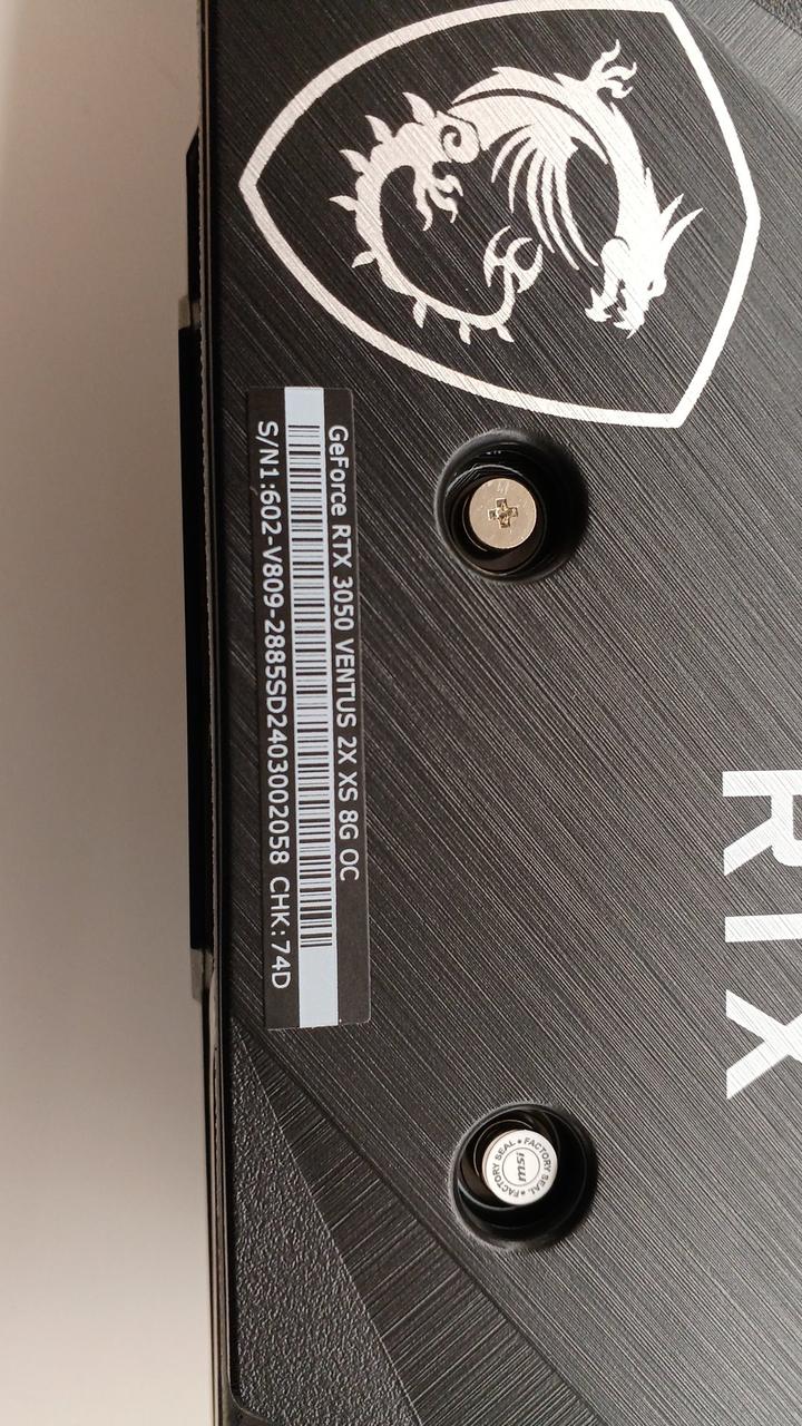MSI Graphics Board: GEFORCE RTX3050 VENTUS 2X XS 8